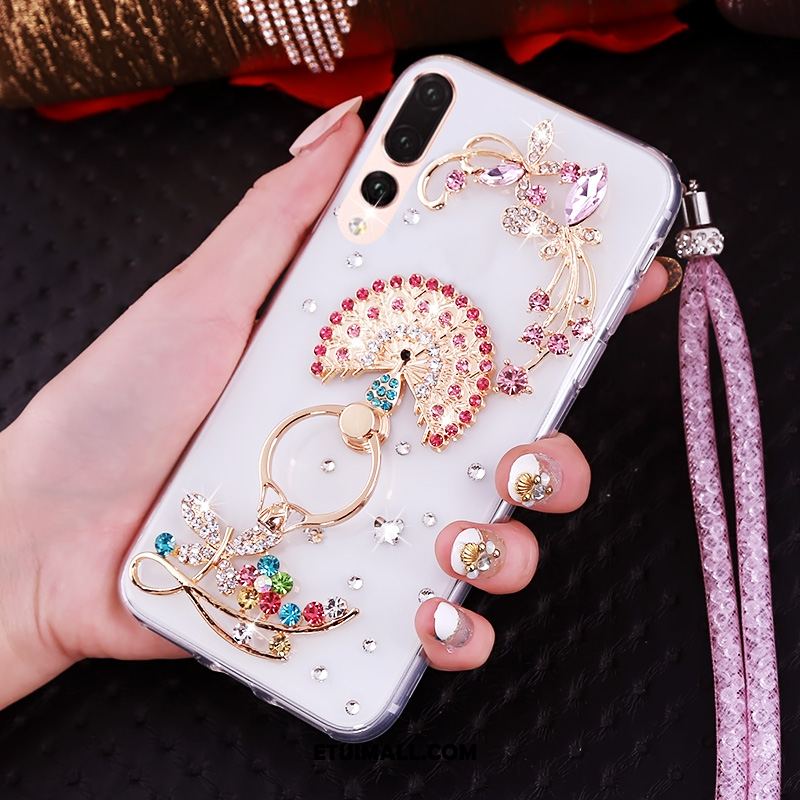 Etui Huawei P20 Pro Miękki Anti-fall Ochraniacz Zielony Rhinestone Pokrowce Tanie