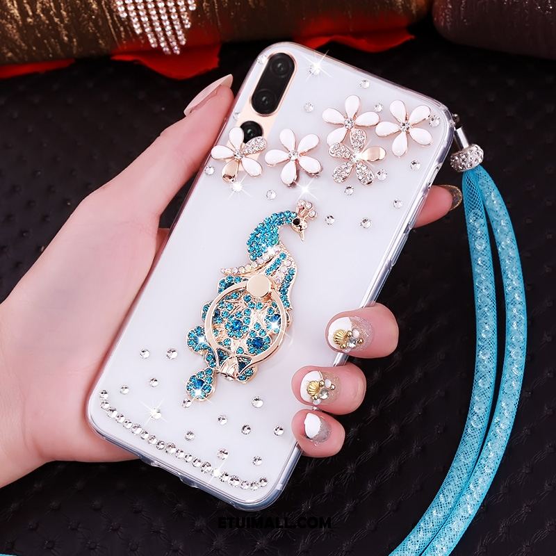 Etui Huawei P20 Pro Miękki Anti-fall Ochraniacz Zielony Rhinestone Pokrowce Tanie