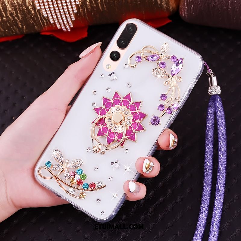 Etui Huawei P20 Pro Miękki Anti-fall Ochraniacz Zielony Rhinestone Pokrowce Tanie