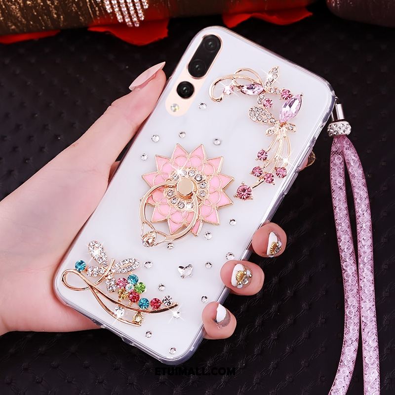 Etui Huawei P20 Pro Miękki Anti-fall Ochraniacz Zielony Rhinestone Pokrowce Tanie