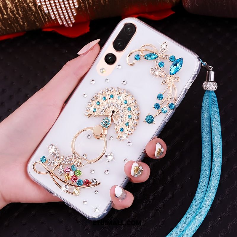 Etui Huawei P20 Pro Miękki Anti-fall Ochraniacz Zielony Rhinestone Pokrowce Tanie