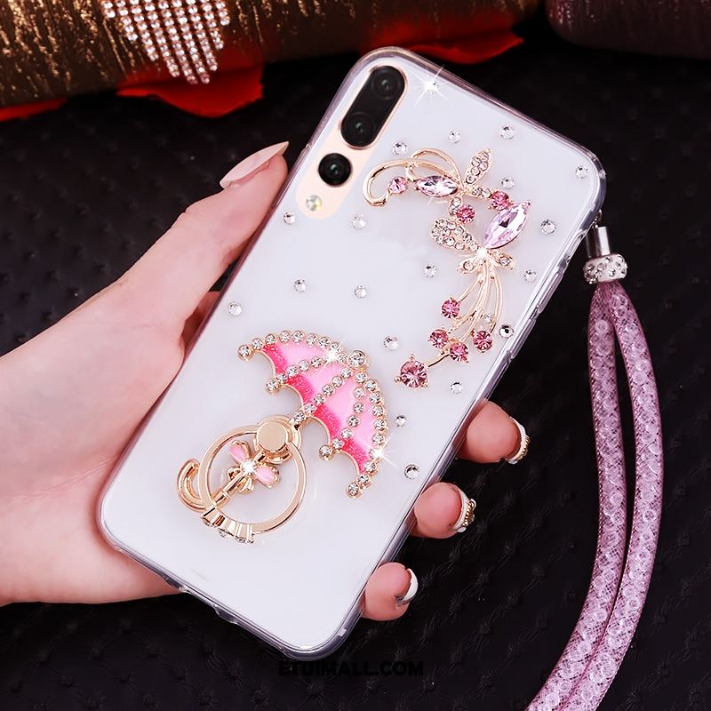 Etui Huawei P20 Pro Miękki Anti-fall Ochraniacz Zielony Rhinestone Pokrowce Tanie