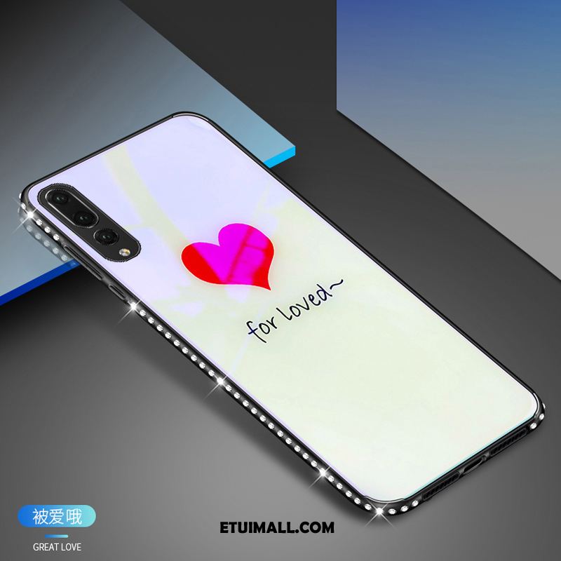 Etui Huawei P20 Pro Rhinestone Szkło Niebieski Telefon Komórkowy Czarny Obudowa Na Sprzedaż