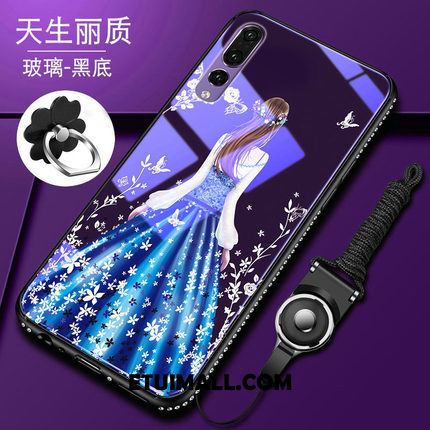 Etui Huawei P20 Pro Silikonowe All Inclusive Czerwony Szkło Rhinestone Futerał Online