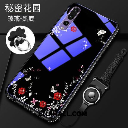 Etui Huawei P20 Pro Silikonowe All Inclusive Czerwony Szkło Rhinestone Futerał Online