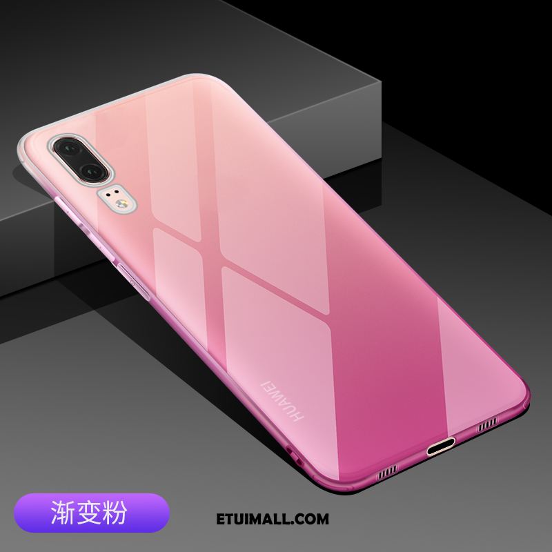 Etui Huawei P20 Telefon Komórkowy Przezroczysty Kolor Miękki Czarny Pokrowce Tanie
