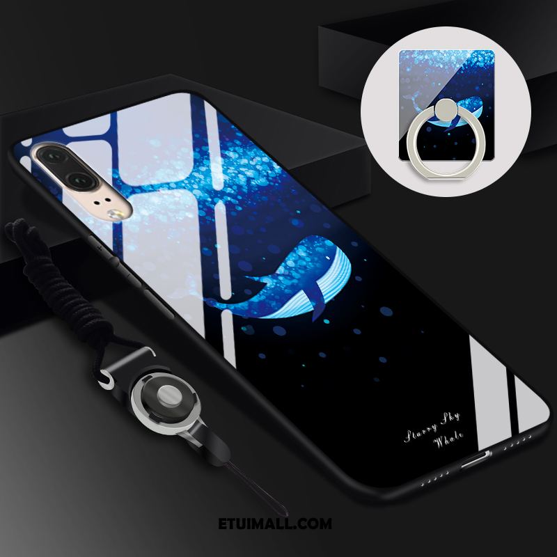 Etui Huawei P20 Telefon Komórkowy Szkło Hartowane Ochraniacz Nowy Czarny Obudowa Tanie