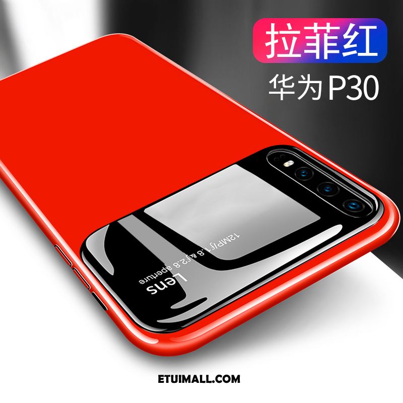 Etui Huawei P30 Biały Czerwony Netto Modna Marka Nowy Lustro Obudowa Tanie