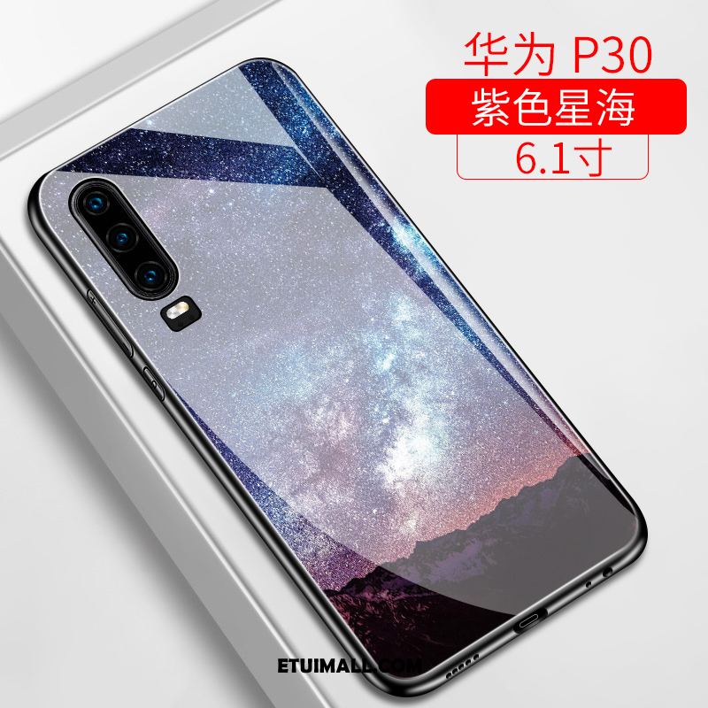 Etui Huawei P30 Miękki Silikonowe Gwiaździsty Szkło Purpurowy Futerał Oferta