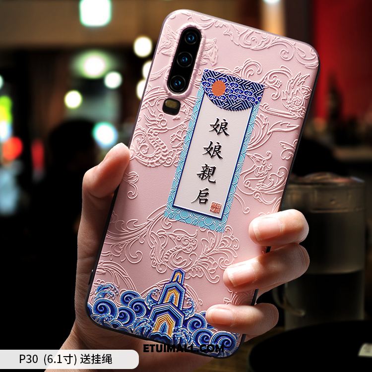 Etui Huawei P30 Modna Marka Chiński Styl Nubuku Miękki Silikonowe Pokrowce Dyskont