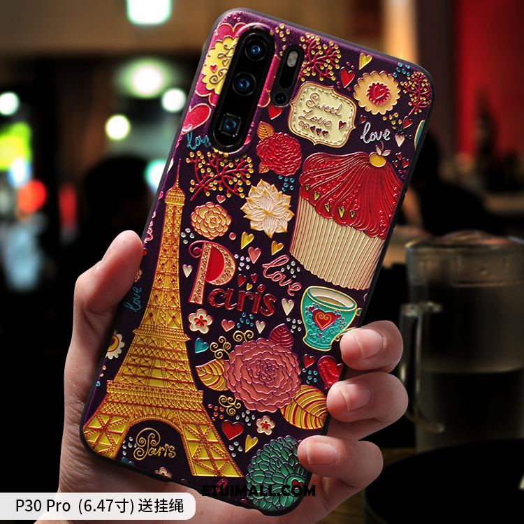 Etui Huawei P30 Pro All Inclusive Piękny Nubuku Telefon Komórkowy Czerwony Netto Obudowa Tanie