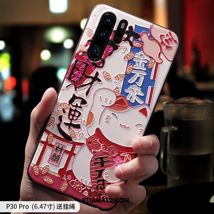 Etui Huawei P30 Pro All Inclusive Piękny Nubuku Telefon Komórkowy Czerwony Netto Obudowa Tanie