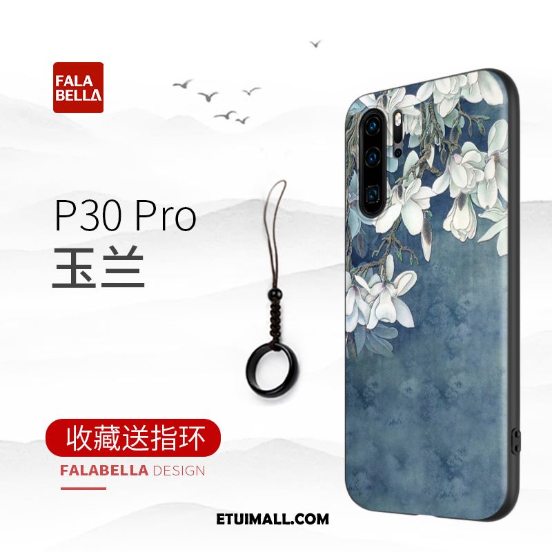 Etui Huawei P30 Pro Anti-fall Chiński Styl Niebieski Ochraniacz Kreatywne Futerał Sprzedam