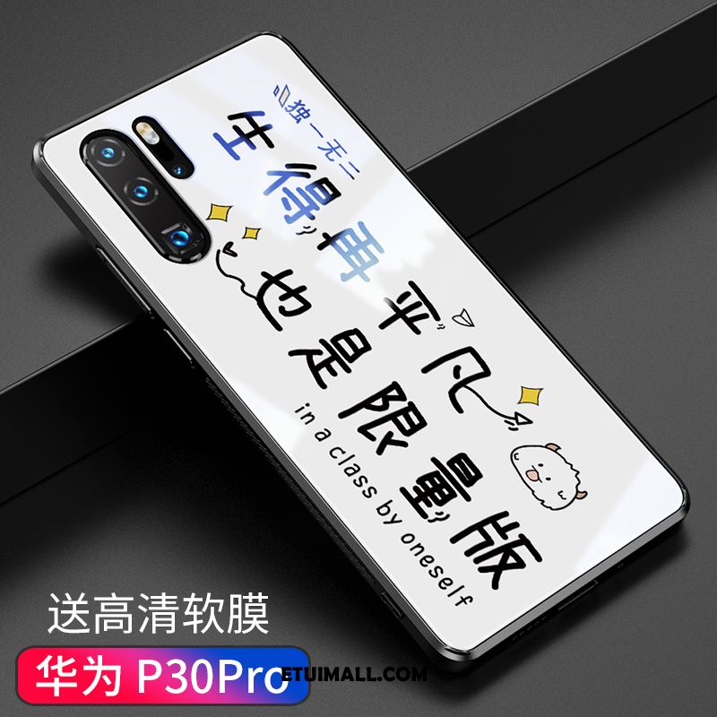 Etui Huawei P30 Pro Biały Tendencja Szkło Telefon Komórkowy Ochraniacz Futerał Sklep