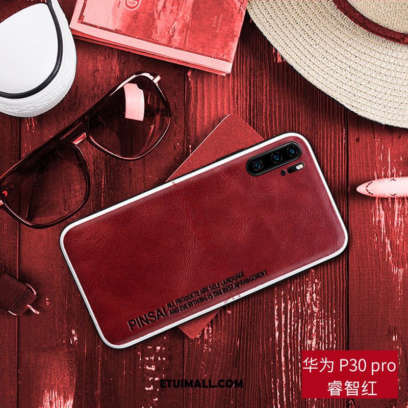 Etui Huawei P30 Pro Modna Marka Telefon Komórkowy Czarny All Inclusive Prawdziwa Skóra Futerał Oferta