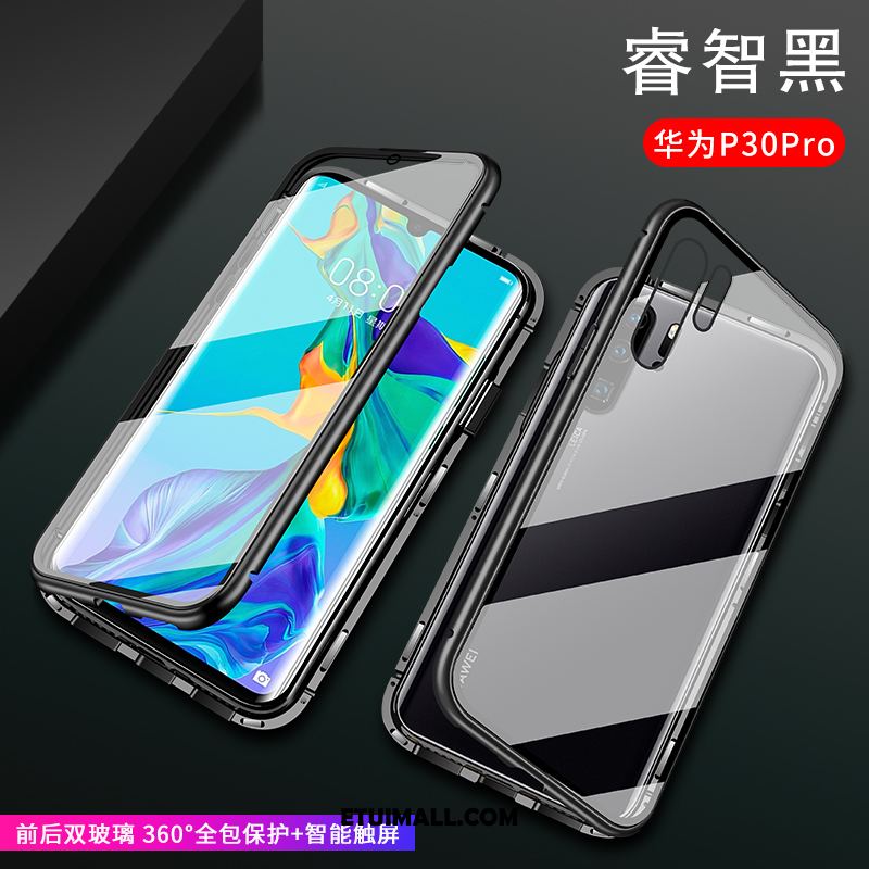 Etui Huawei P30 Pro Telefon Komórkowy Szkło Anti-fall Czerwony Metal Futerał Sklep