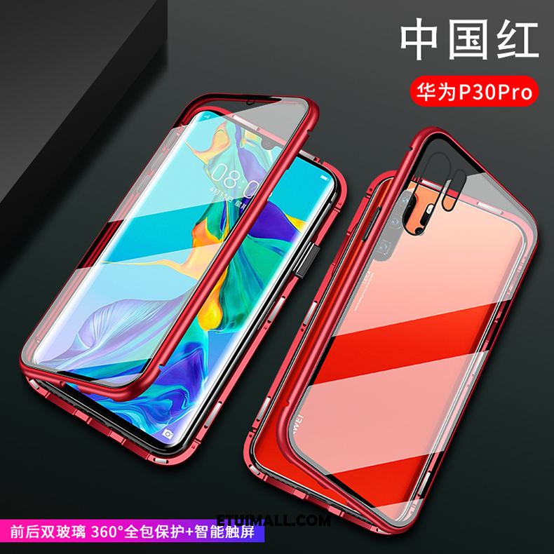 Etui Huawei P30 Pro Telefon Komórkowy Szkło Anti-fall Czerwony Metal Futerał Sklep