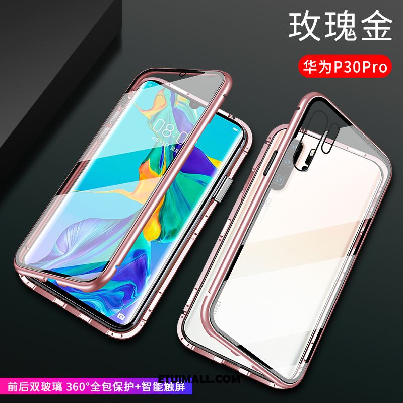 Etui Huawei P30 Pro Telefon Komórkowy Szkło Anti-fall Czerwony Metal Futerał Sklep