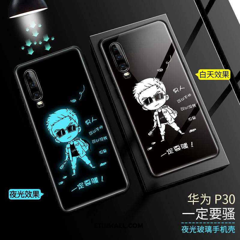 Etui Huawei P30 Szkło Telefon Komórkowy Silikonowe Modna Marka Świecące Pokrowce Na Sprzedaż