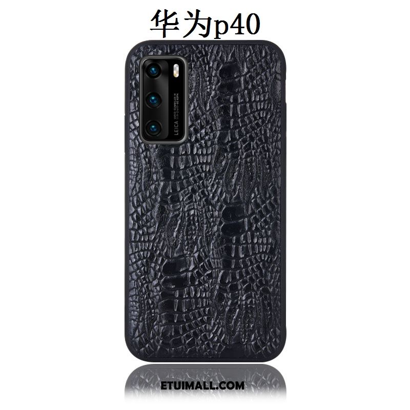 Etui Huawei P40 Anti-fall Krokodyl Telefon Komórkowy Prawdziwa Skóra All Inclusive Obudowa Online