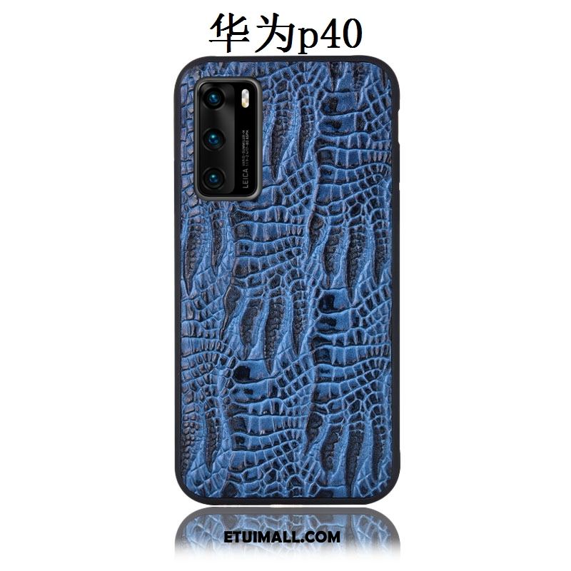 Etui Huawei P40 Anti-fall Krokodyl Telefon Komórkowy Prawdziwa Skóra All Inclusive Obudowa Online