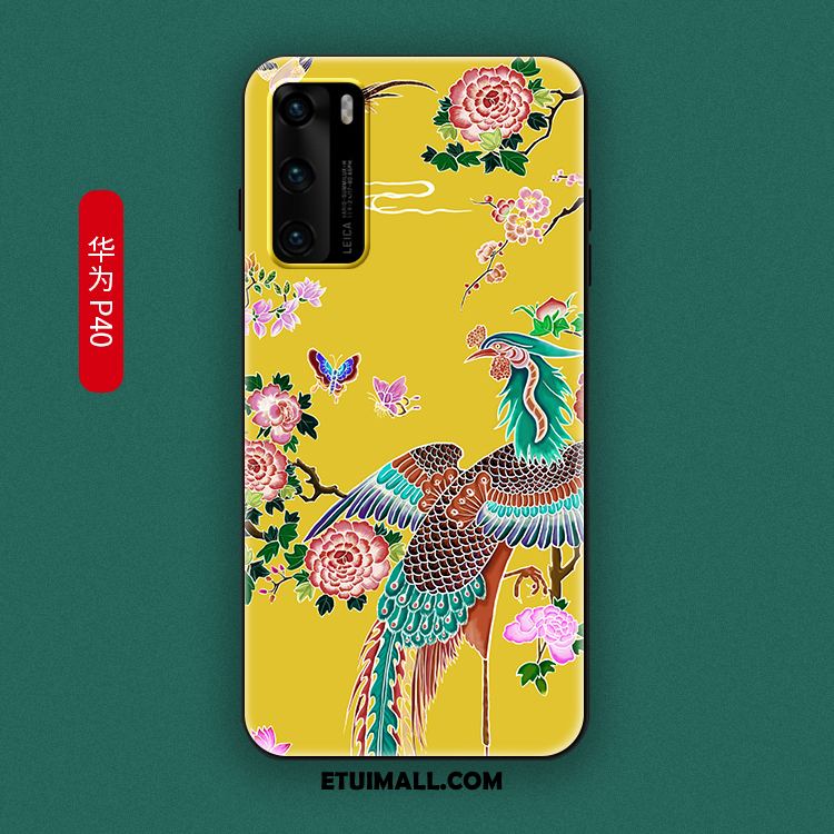 Etui Huawei P40 Chiński Styl Silikonowe Sztuka Telefon Komórkowy Cienkie Obudowa Online