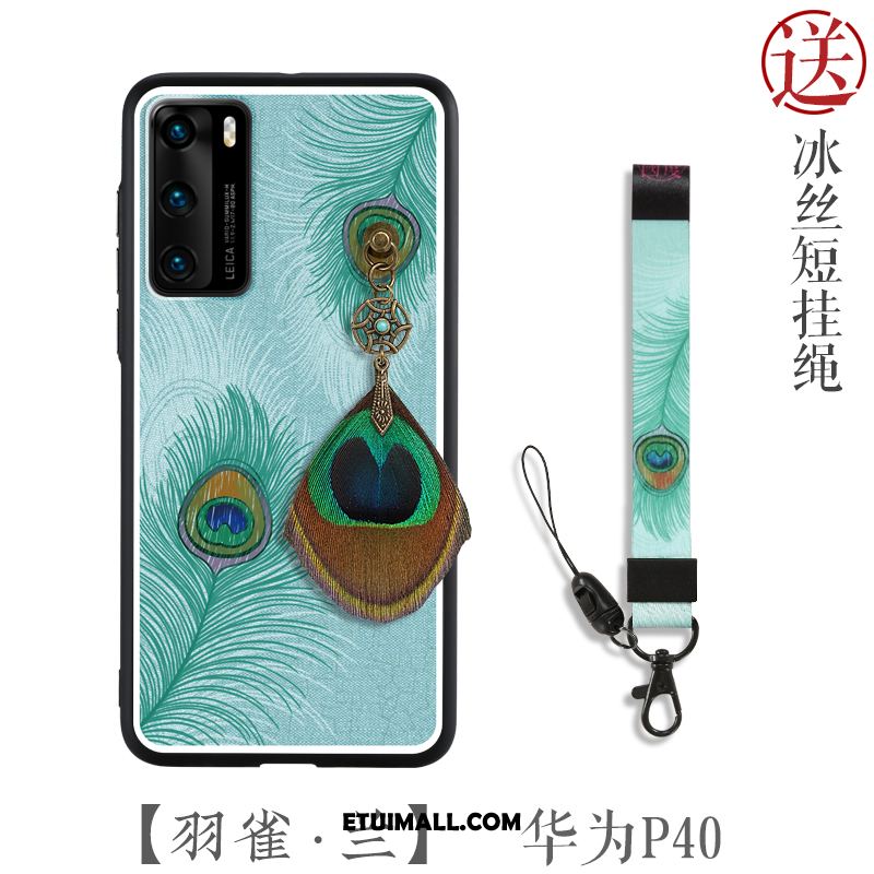 Etui Huawei P40 Chiński Styl Trudno Nowy Wysoki Koniec Pawie Pokrowce Oferta