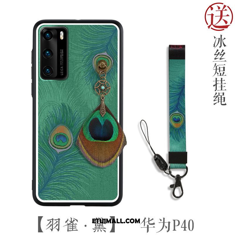 Etui Huawei P40 Chiński Styl Trudno Nowy Wysoki Koniec Pawie Pokrowce Oferta