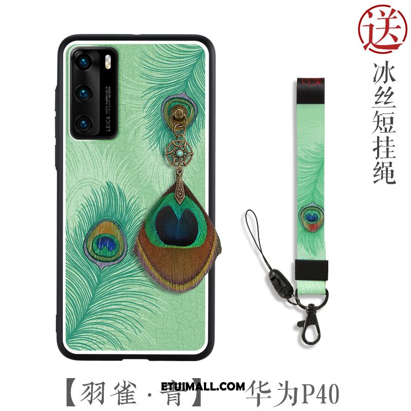 Etui Huawei P40 Chiński Styl Trudno Nowy Wysoki Koniec Pawie Pokrowce Oferta