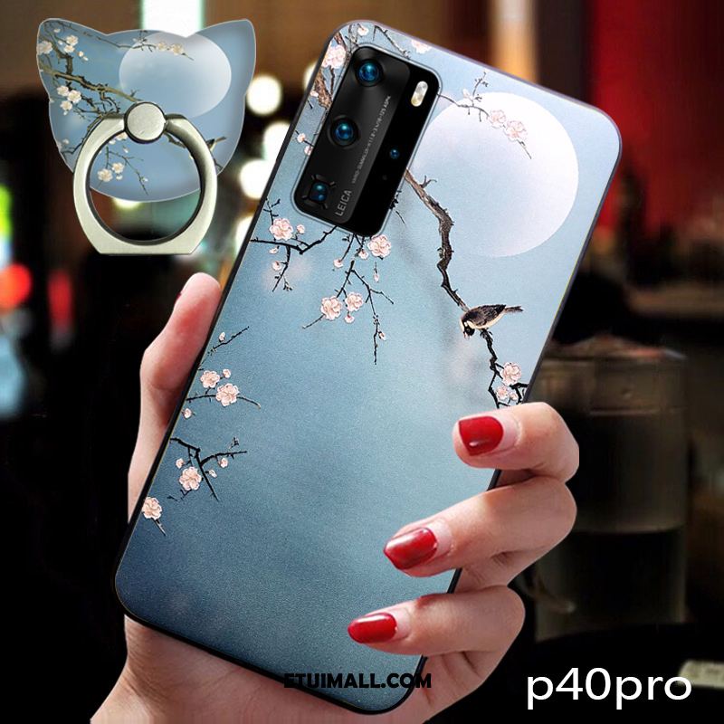 Etui Huawei P40 Pro Anti-fall Vintage Czerwony Netto Ochraniacz Telefon Komórkowy Pokrowce Kup