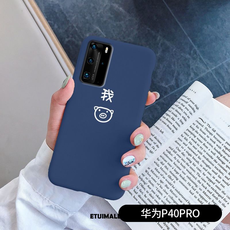 Etui Huawei P40 Pro Cienkie Silikonowe Niebieski Ochraniacz Anti-fall Obudowa Tanie