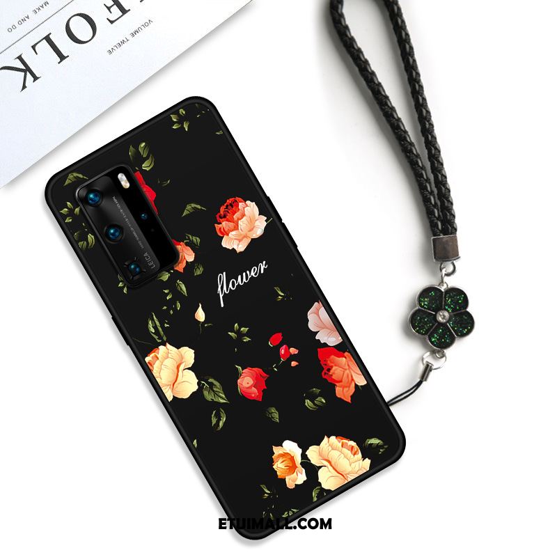 Etui Huawei P40 Pro Czerwony Zakochani Vintage Miękki Anti-fall Pokrowce Online