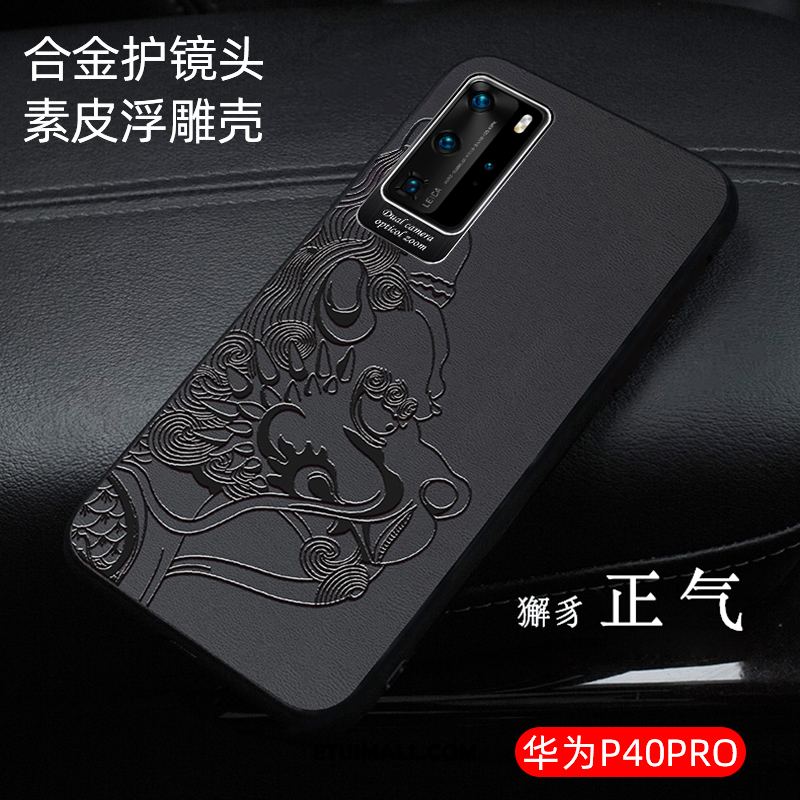 Etui Huawei P40 Pro Telefon Komórkowy Biznes Wysoki Koniec Cienkie Skóra Futerał Sklep