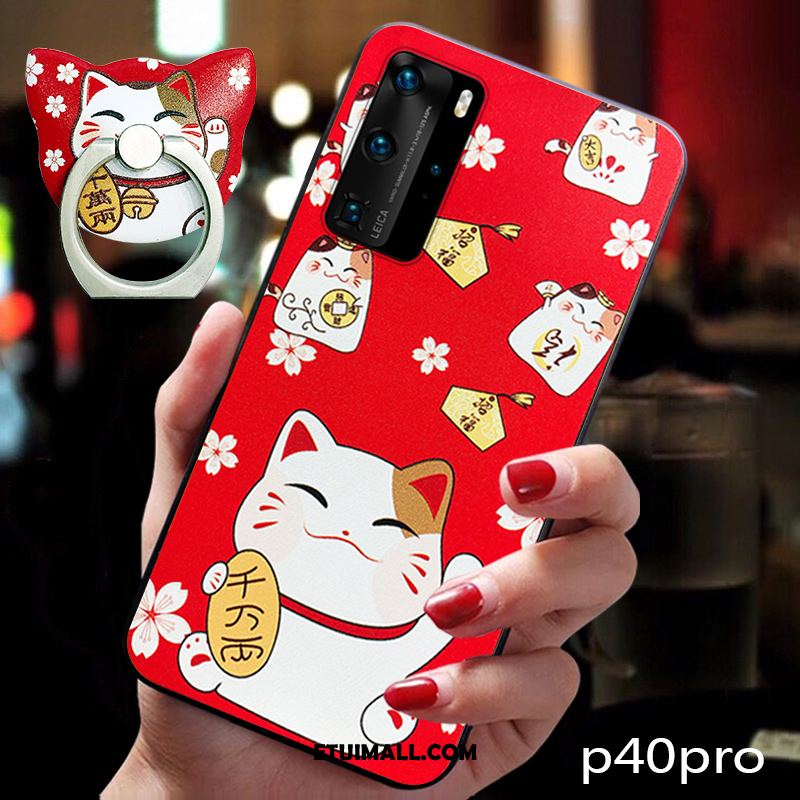 Etui Huawei P40 Pro Zakochani Nowy Modna Marka Ring Klamra Futerał Online