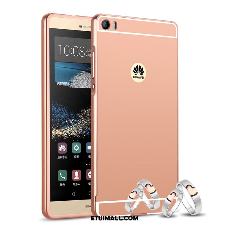 Etui Huawei P8 Anti-fall Biały Lustro Metal Ochraniacz Obudowa Oferta