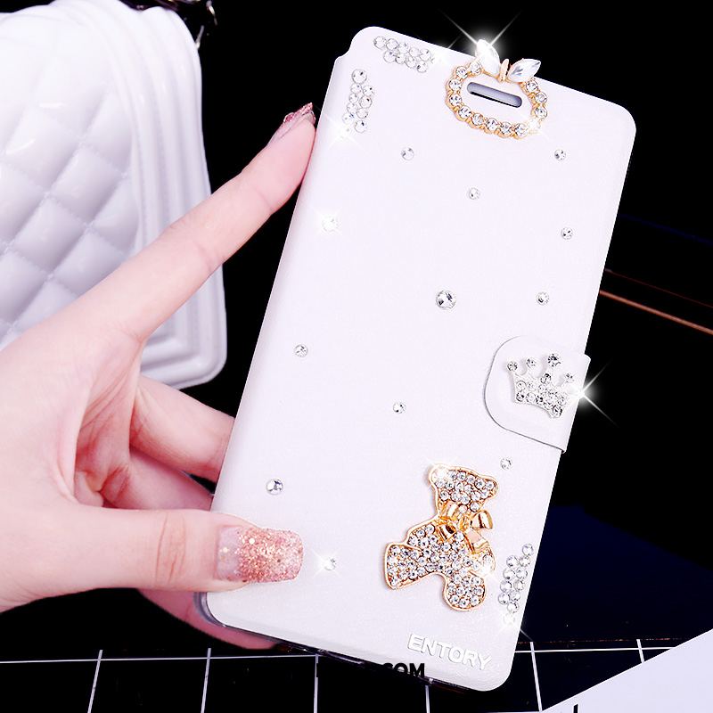 Etui Huawei P9 Lite Ochraniacz Rhinestone Skórzany Futerał Telefon Komórkowy Czarny Pokrowce Sklep