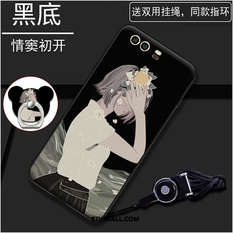 Etui Huawei P9 Miękki Ochraniacz Nubuku Telefon Komórkowy Czarny Obudowa Online