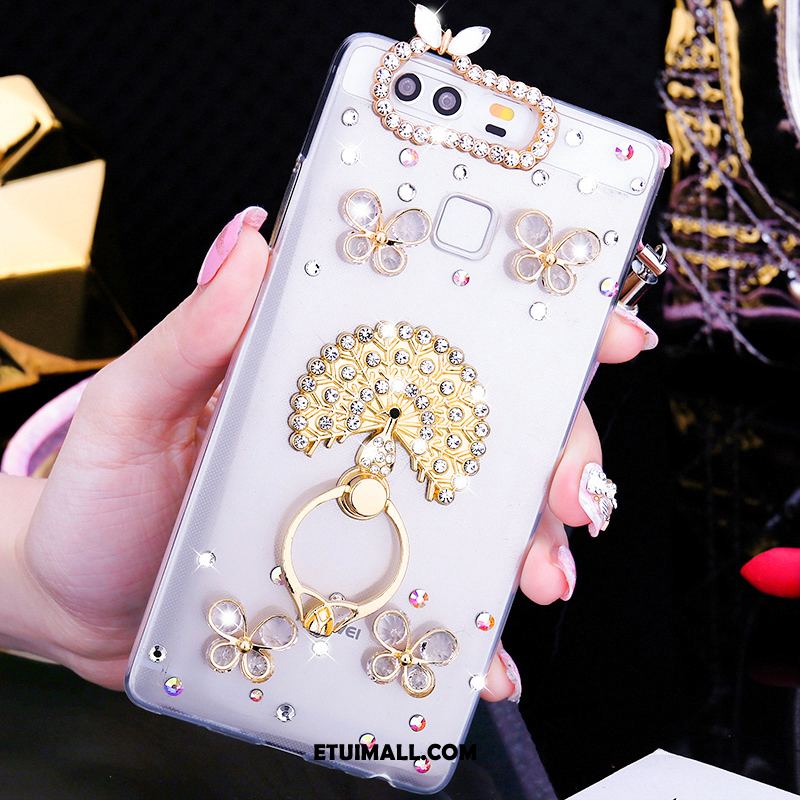 Etui Huawei P9 Plus Pu Telefon Komórkowy Miękki Rhinestone Czarny Futerał Sprzedam