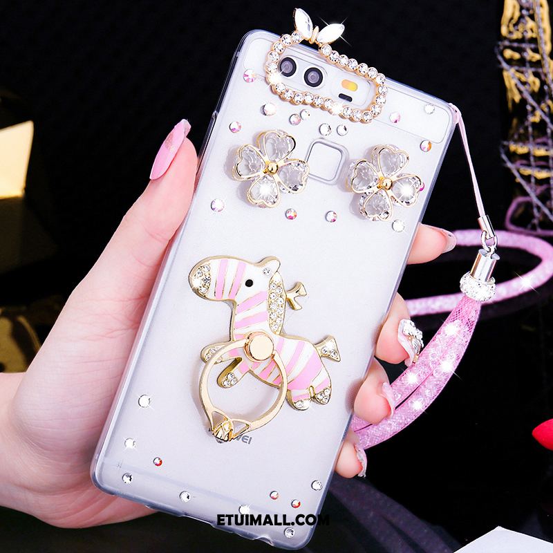 Etui Huawei P9 Plus Pu Telefon Komórkowy Miękki Rhinestone Czarny Futerał Sprzedam