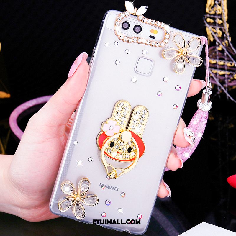 Etui Huawei P9 Plus Pu Telefon Komórkowy Miękki Rhinestone Czarny Futerał Sprzedam