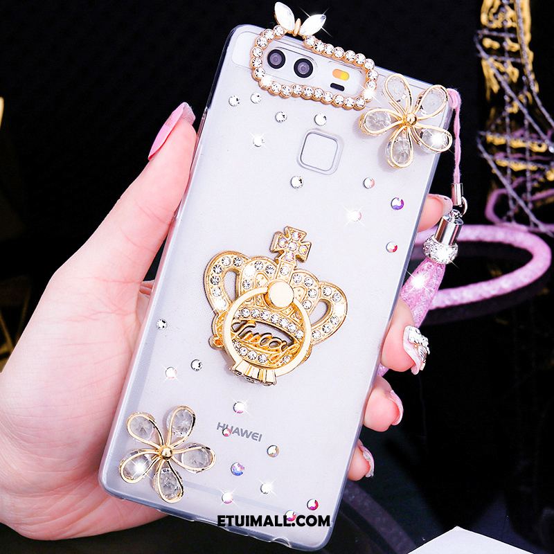 Etui Huawei P9 Plus Pu Telefon Komórkowy Miękki Rhinestone Czarny Futerał Sprzedam