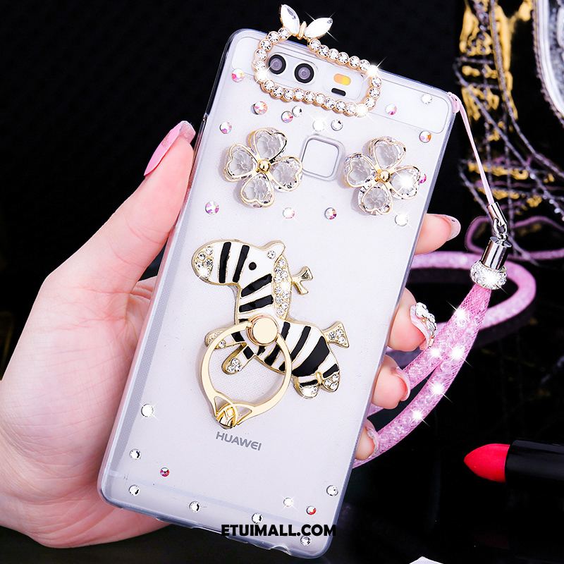 Etui Huawei P9 Plus Pu Telefon Komórkowy Miękki Rhinestone Czarny Futerał Sprzedam