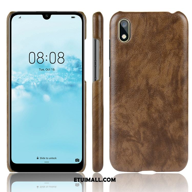 Etui Huawei Y5 2019 Skóra Trudno Wzór Litchi Telefon Komórkowy Futerał Dyskont