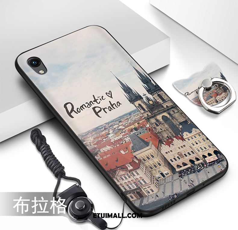 Etui Huawei Y5 2019 Wspornik Wiszące Ozdoby Czarny Zielony Miękki Obudowa Dyskont