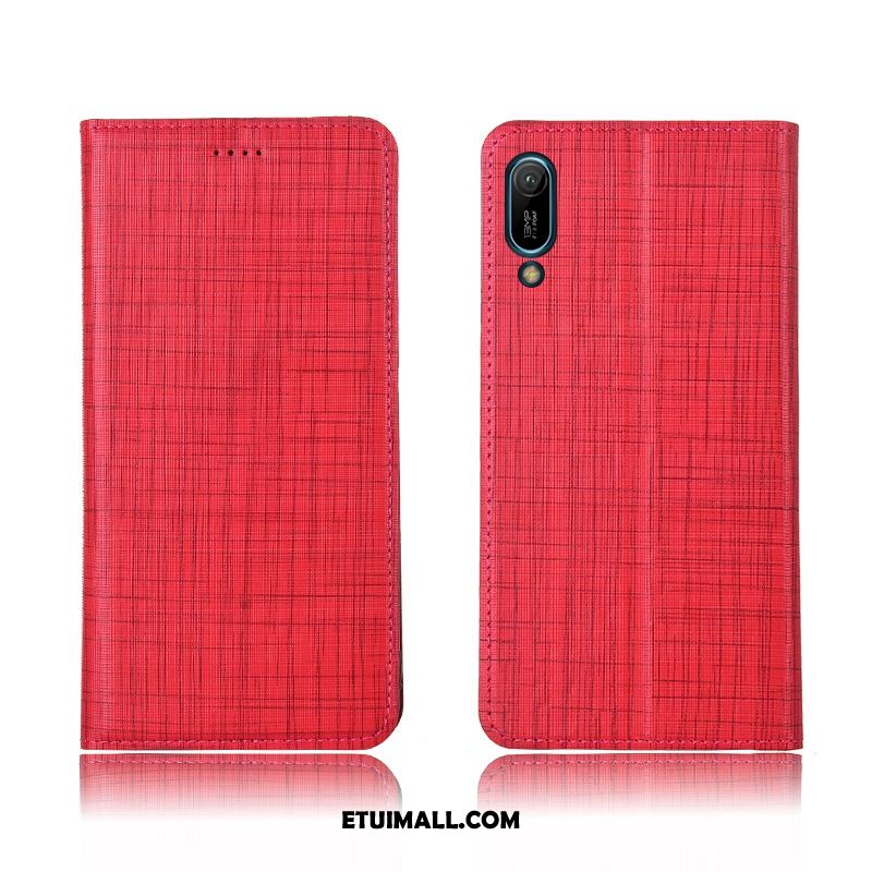 Etui Huawei Y6 2019 Klapa Ochraniacz Anti-fall Miękki Prawdziwa Skóra Obudowa Tanie