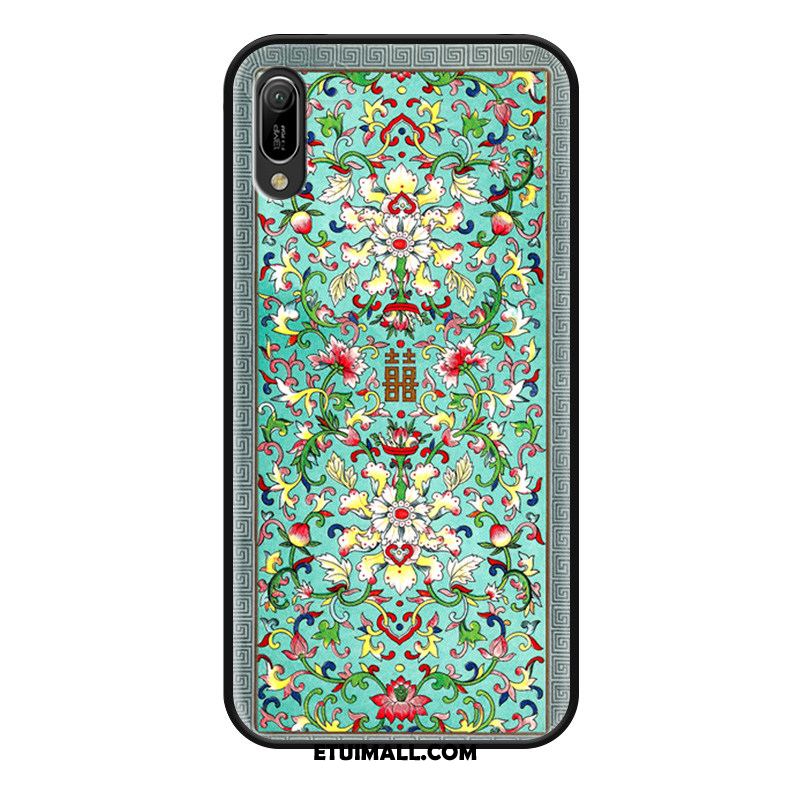 Etui Huawei Y6 2019 Luksusowy Chiński Styl Ochraniacz Anti-fall Relief Obudowa Sklep