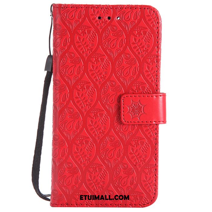 Etui Huawei Y7 2018 Skórzany Futerał Zielony Relief Anti-fall Silikonowe Pokrowce Tanie