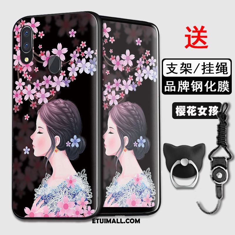 Etui Huawei Y7 2019 Anti-fall Niebieski Gwiazda Ochraniacz Miękki Pokrowce Sklep