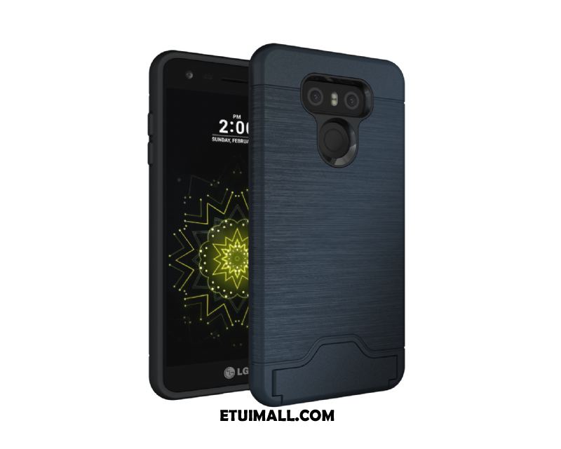 Etui Lg G6 Anti-fall Miękki Jedwab Szary Karta Obudowa Tanie