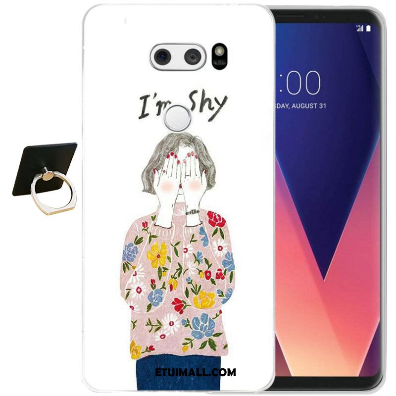 Etui Lg V30 Telefon Komórkowy Relief Anti-fall Ochraniacz Kwiaty Obudowa Sklep